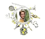 Harry Potter Hufflepuff Silver Tone Cartoon Comic Logo Charm Bracelet w/Gift Box by Superheroes