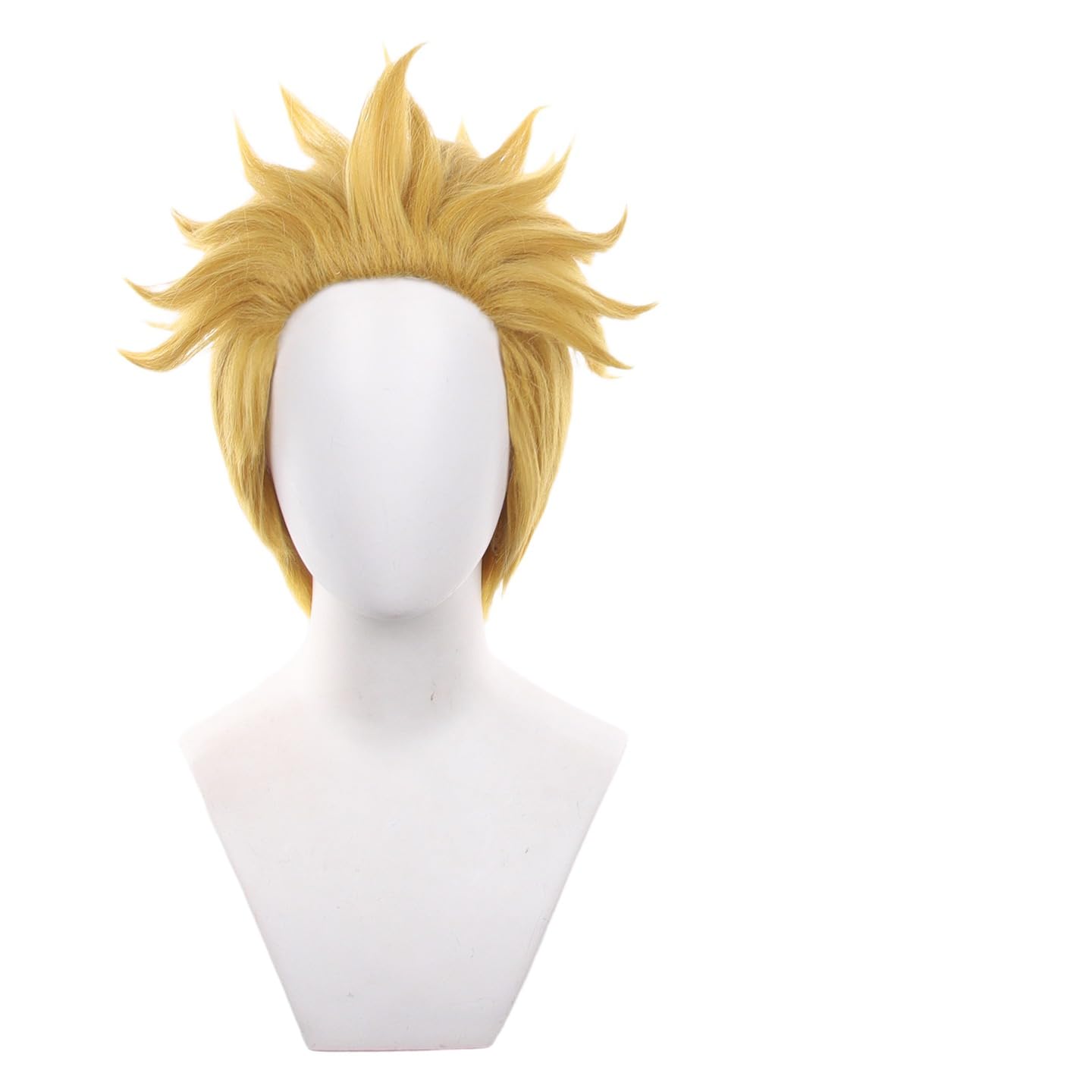 Photo 1 of Haomascot Short Gold Cosplay Wig Halloween Costume Party Wigs for Adult