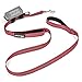 Heavy Duty Dog Leash | Bonus! Attachable Dog Poop Bag Holder and Roll of Bags | 6 FT Lead for Medium to Large Dogs | Short and Long Padded Handles for Better Control | Reflective for Nighttime Safety