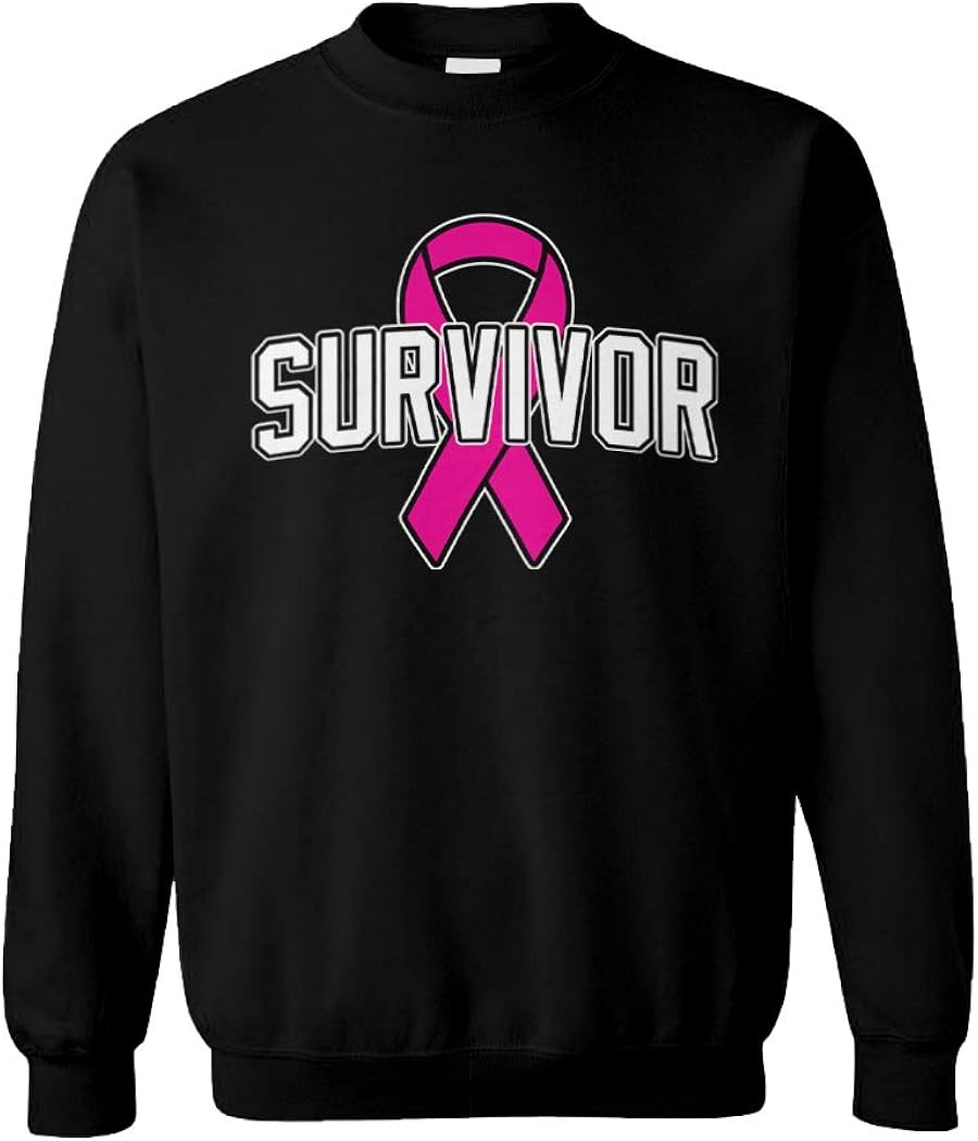 Pink Ribbon Survivor Breast Cancer Unisex Crewneck