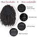 Vigorous Synthetic Afro Kinky Ponytail for Black Women Clip in Hair Extension Kinky Curly Ponytails Drawstring Natural Color Ponytail Hairpiece(2#)