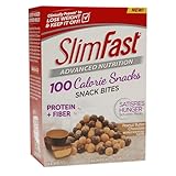 SlimFast Advanced Nutrition 100 Calorie Snacks Snack Bites, Peanut Butter Chocolate, 1 Box of 5 Individual .81 Ounce Bags