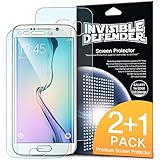 Galaxy S6 Edge Screen Protector - Invisible Defender [Case Friendly/3 Front + 1 Back][MAX HD CLARITY] Perfect Touch Precision High Definition (HD) Clarity Film (4-Pack) with Lifetime Warranty for Samsung Galaxy S 6 Edge