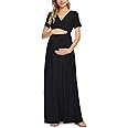 Xpenyo Maternity Maxi Dress Women Casual Wrap Long Baby Shower Pregnancy Dresses
