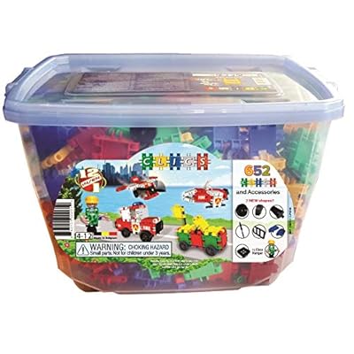 650-Piece Interlocking Building Toy Set in Bucket Oman Ubuy