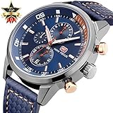 MF MINI FOCUS Mens Watch Business, Chronograph Waterproof Quartz Wrist Watches for Mens Gift