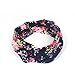 5 Count Headband Headwear - V-Fyee - Print Floral Women Elastic Head Wrap - Sport Yoga Stretchy Knotted Hair Band ((4 Floral, 1 Gray))