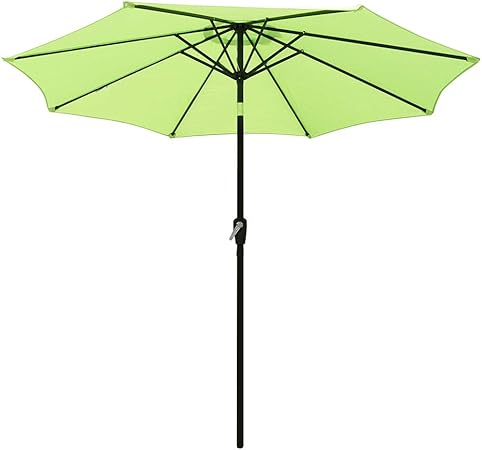 Amazon Com Yeshom 9ft Uv 30 Aluminum Outdoor Patio Umbrella With Crank Tilt 8 Ribs Air Vented For Garden Table Deck Yard Pool Garden Outdoor