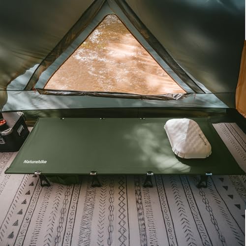 Naturehike Ultralight Folding Camping Cot, Aluminum Lightweight Portable Compact Bed for Camping, Hike, Backpack