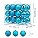 AMS 2.36''/60mm 24ct Christmas Balls Hollow Out Carved Tree Pendants Shatterproof Ornaments Seasonal Decorations for Wedding,Halloween,Party(Turquoise)