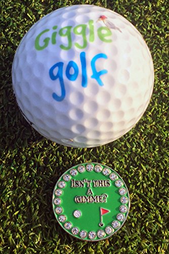 Giggle Golf Bling Isn't This A Gimme Golf Ball Marker with A Standard Hat Clip