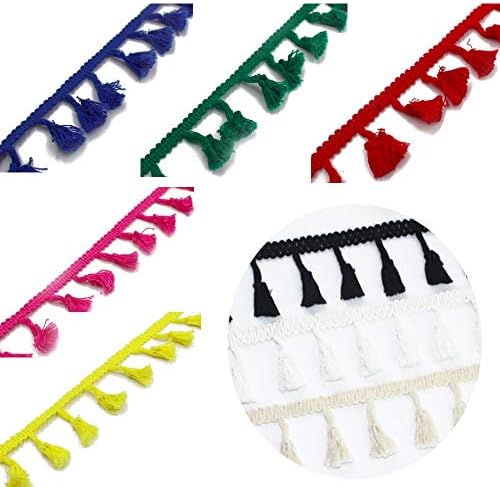 Accessories Attic Tassel Fringe Edging Trim Sewing Crafts Curtains Cushions Furnishings 50mm Wide (Black)