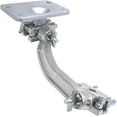 TUOREN Dual Drum Tilting Accessory Clamp with Electronic Module Mounting Plate Metal Electronic Drum Module Mount Holder for Electronic Controller Multi-Pad Drum Pads Drum Set Cymbal Stand