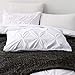 Kotton Culture Set of 2 Pillow Shams Pinch Pleated 100% Egyptian Cotton 600 Thread Count Cushion Cover Protector Premium Hotel Quality Bedding (White, 20