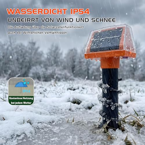 Mole Repeller Pack of 2 Mole Repellent Dual Solar Mole Repellent for Garden Vole Repellent IP54 Waterproof Against Vole & Mole