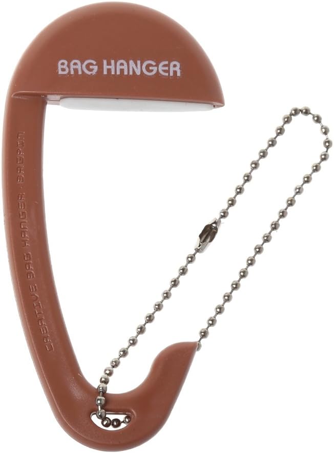 linlin Durable Sturdy Portable Bag Hanger Holder Multi Purpose Hooks for Desk Chair - Brown
