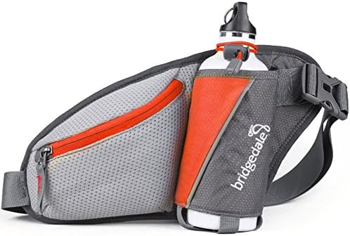 Fenarzo Unisex Fanny Pack with Water Bottle Holder (A-Orange)