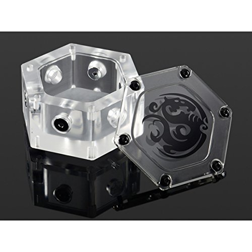 Bitspower Hexagon 40 Water Tank, Clear Acrylic - Thumbnail 4