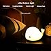 Anpress Cute Dolphin Design Silicone Colorful Night Light USB Rechargeable Sensitive Tap Control Bedroom Light with Softlight, Stronglight and 4 Colorful Light for Baby Room, Bedroom, Nursery, Outdoor