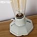 INJUICY Industrial Table Lamps, Antique Desk Lamp with Ceramic Base for for Bedside, Bedroom Living, Dining Room, Cafe Bar, Hallway Décor