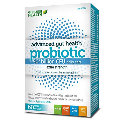 Genuine Health Advanced Gut Health Probiotic 50 Billion CFU (60 Caps)