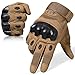 WTACTFUL Touch Screen Military Rubber Hard Knuckle Tactical Gloves Full Finger Airsoft Paintball Outdoor Army Gear Sports Cycling Motorcycle Riding Shooting Hunting Size Medium Brown
