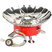 Etekcity E-gear Portable Collapsible Windproof Backpacking Gas Camping Stove (Orange)