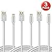 ESK (TM) 3 Pack Certified Nylon Braided 8 Pin Lightning to USB Cable (6 Feet / 2 Meters)