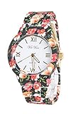 Flower Style Women Watch, Black/red