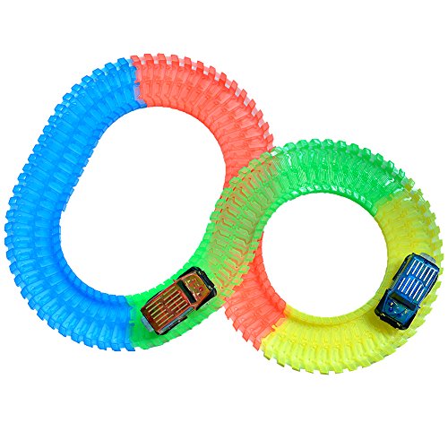Magic Tracks Cars Only Replacement Toy Cars Glow in the Dark Racing Track Accessories Compatible with Most Tracks for Kids (2Pack) - Thumbnail 5