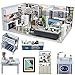 CUTEBEE Dollhouse Miniature with Furniture, DIY Dollhouse Kit Plus Dust Proof and Music Movement, 1:24 Scale Creative Room Idea