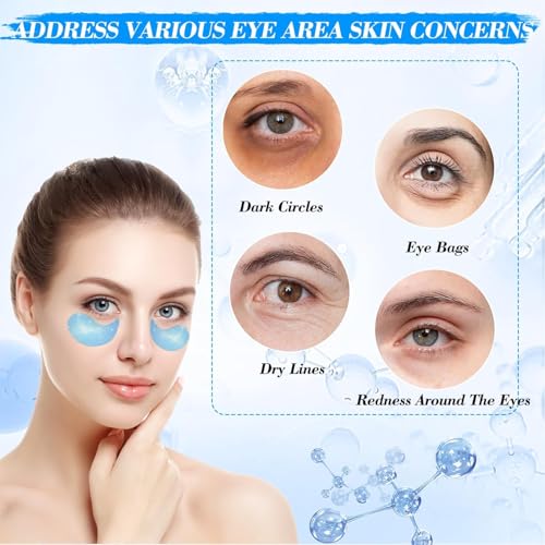 Parche Coreano de Hidrogel con Péptidos y Colágeno - 60 Mascarillas Reafirmantes, Iluminadoras e Hidratantes para Ojos - Ojeras, Bolsas, Arrugas y Líneas Finas - Under Eye Patches (Péptidos)