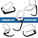 Fancii LED Illuminated Hands Free Magnifying Glass with Stand & Lanyard - 2.5X Rectangle Lens Folding Lighted Magnifier for Reading, Inspection, Repair, Needlework, Hobby and Craft