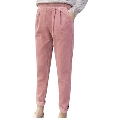 Amazon Chicforコーデュロイハーレムパンツレディースくるぶし丈