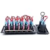 Amarine-made-6-Gang-Red-LED-Indicators-Rocker-Circuit-Breaker-Waterproof-Marine-Boat-Rv-Switch-Panel-Combined-with-Dual-USB-12v-Power-Adapter-Panel-PN-CB6-R-CB1S1S2