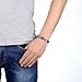 Ostan Men's Stainless steel cross chain link bracelet silver black