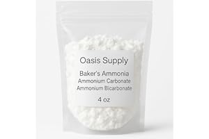 Oasis Supply Baker's Ammonia, Ammonium Carbonate, Ammonium Bicarbonate, Traditional Leavening Agent, Food Grade, 4oz