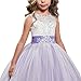 Princess Lilac Long Girls Pageant Dresses Kids Prom Puffy Tulle Ball Gown US8