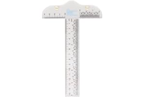 T Ruler Inch CM Scale Transparent Acrylic Portable Multi Function Drafting Ruler for Art Framing Craft