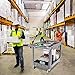 Goplus Plastic Service Cart Utility Storage Cart for All Purpose 550 LBS Capacity (2 Shelves 46