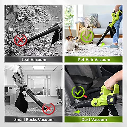 SnapFresh 2 in 1 Cordless Leaf Blower/Vacuum Electric Leaf Blower with
