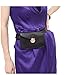 Toupons Fashion Leather Mini Small Waist Fanny Pack Bag for Women & Girls (Black)
