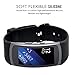 Moretek Classic Replacement Band for Samsung Gear Fit2 & Fit 2 Pro Tracker (Black)