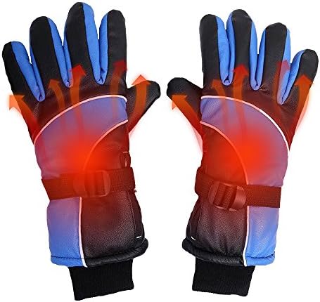 NICE GE NICE Heated Gloves Rechargeable for Men Electric Battery Powered Winter Warm Windproof Outdoor Sports Hiking Motorcycle Skiing Cycling Snowboarding Heating Gloves,Blue