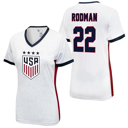 Icon Sports Official U.S.Women National Soccer Team Game Day Shirt - Womens - WNT81GD White Red Trinity Rodman XL