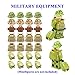 Nicolababe Weapon Pack Camouflage Accessories Military Weapons Set Inc Motorbike and Ghillie Suits Designed for Minifigures Compatible with Minifigures of All Major Brands (Camouflage Weapon)