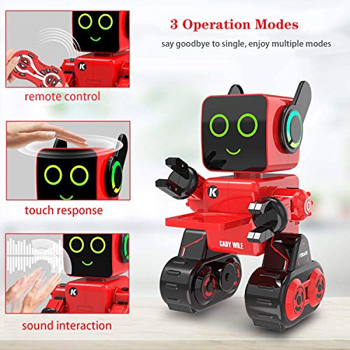 Remote Control Toy Robot for Kids, Programmable RC Robot, Touch & Sound