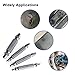 Damaged Screw Extractor Set- 4 Pcs Tungsten Carbide Tip Stripped Remover Kit by COMOWARE