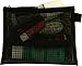 Sun Life Style Mesh Zipper Bags Nylon Pouches 6x8 for Travel Accessories Cables Cosmetics Office Supplies See Through Organizer (Set of 5, 6 x 8 Inch, Black)