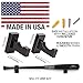 Baseball Bat Display Wall Mount - Handmade in USA Solid Maple w/Felt Liner and Hidden Screws - Horizontal Bat Hanger (Black)